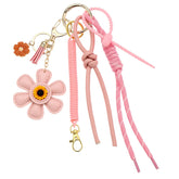 Leather Sunflower Bag Charm